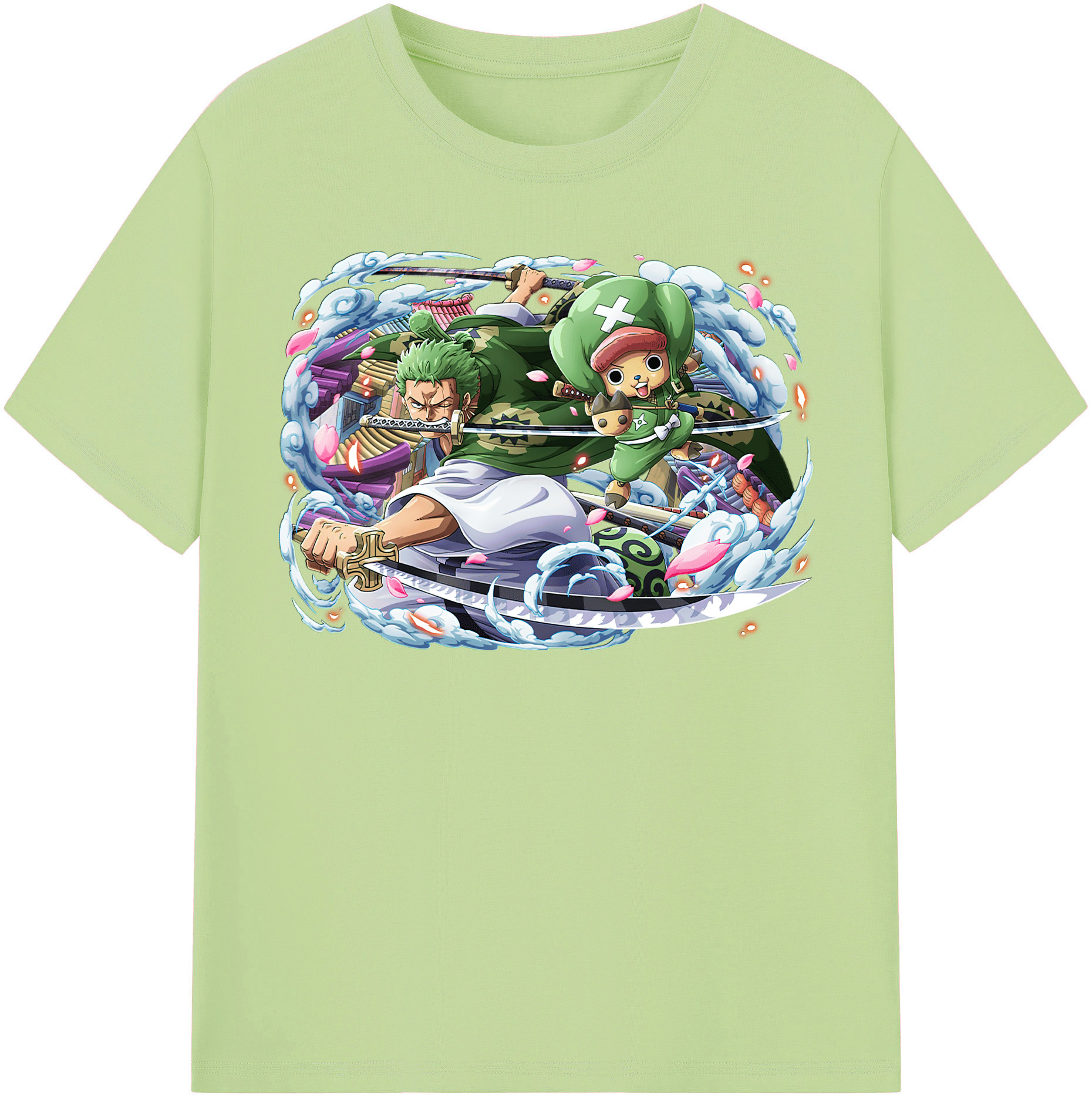 ワンピース ロロノア・ゾロ ONE PIECE Roronoa Zoro 綿100％半袖Tシャツ（フロントプリント）